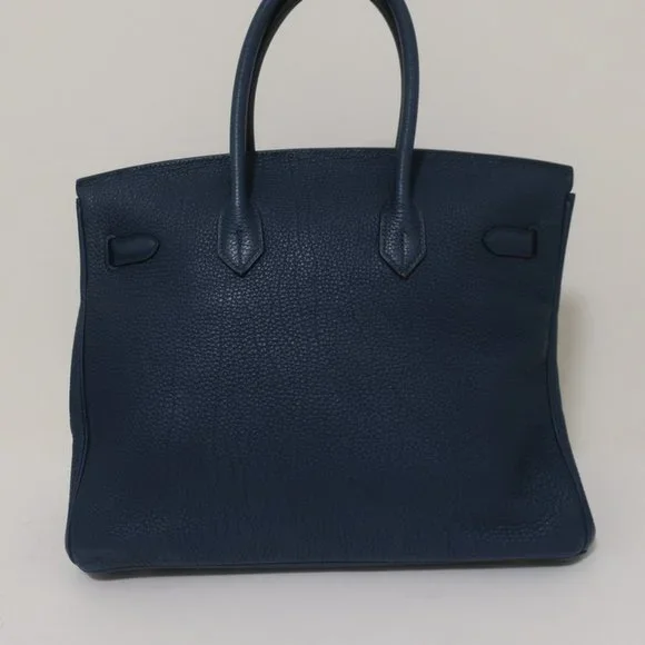 HERMES BIRKIN 35CM BLUE DE MALT CLEMENCE LEATHER PALLADIUM HARDWARE 2009 - Picture 7 of 16